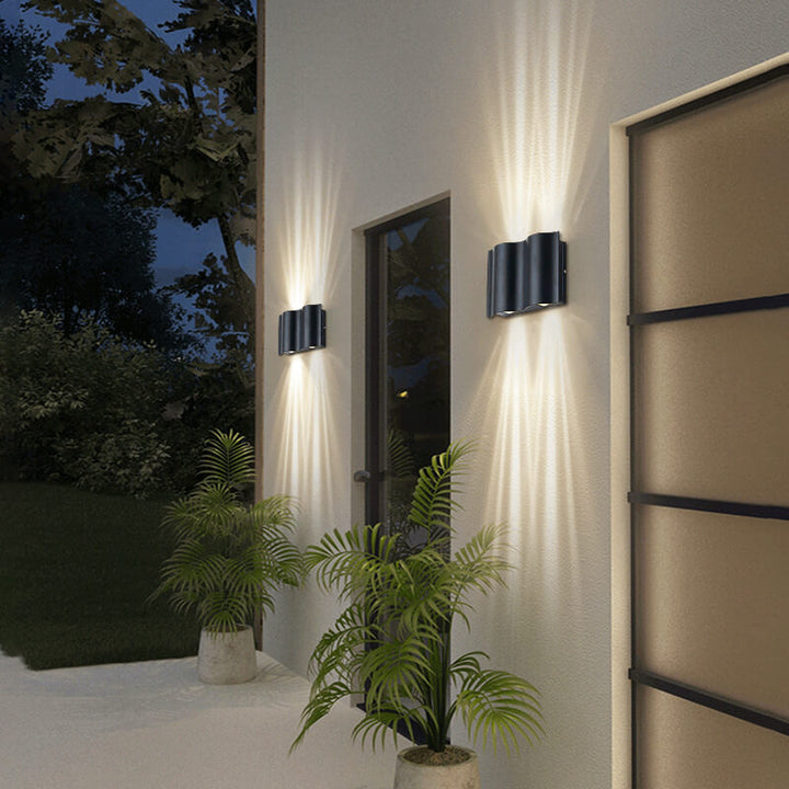 Wandlamp met 2, 4 of 6 lichtbundels – aluminium, zwart