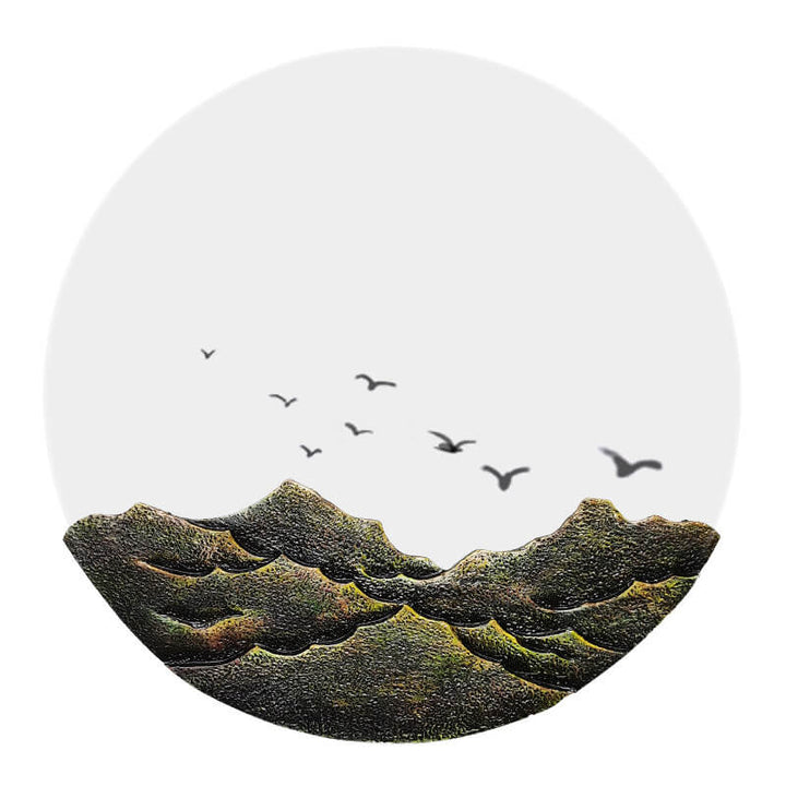 Wandlamp rond voor binnen – ijzer en acryl, 30 of 43 cm