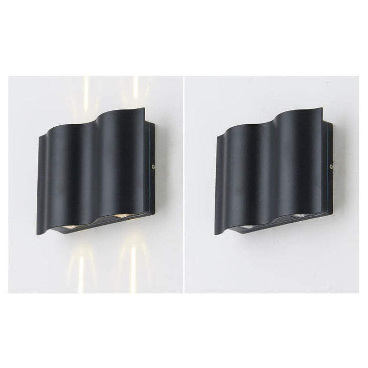 Wandlamp met 2, 4 of 6 lichtbundels – aluminium, zwart