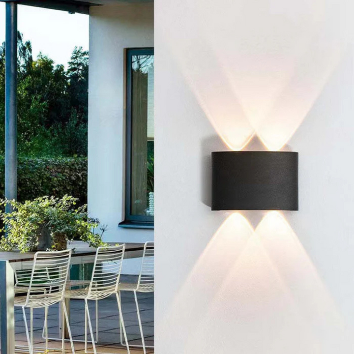 Wandlamp IP54 binnen en buiten – aluminium, warm wit