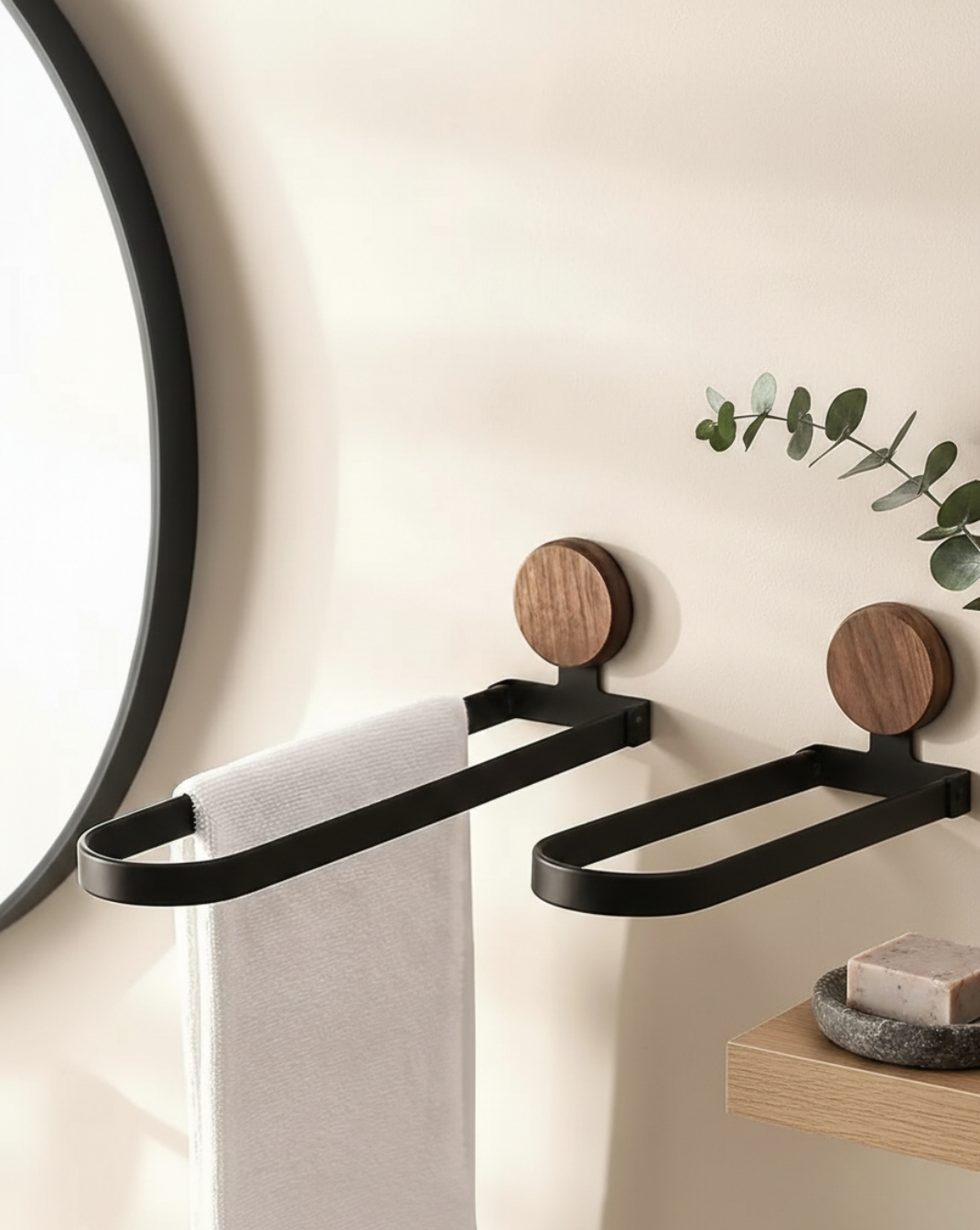 Opvouwbaar handdoekrek – zonder boren, 24 of 32 cm