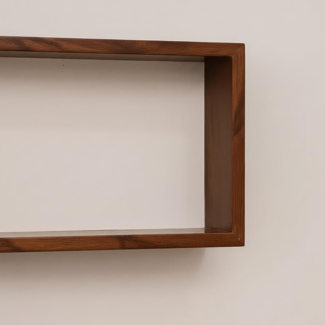 Wandhoekrek 3-laags – massief hout, bruin, 40 cm