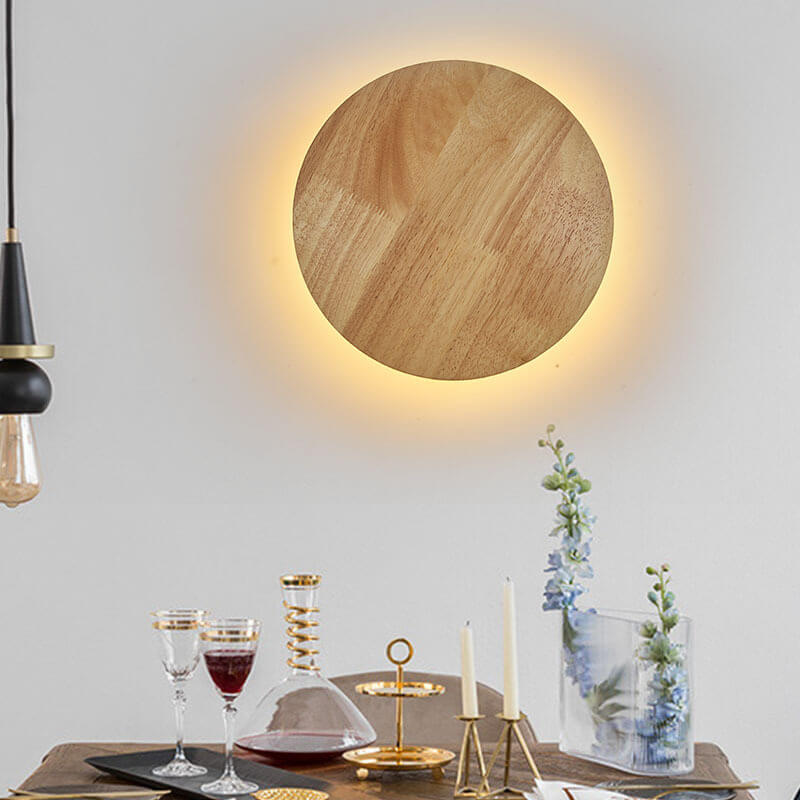 Wandlamp van hout voor binnen – 19 of 25 cm