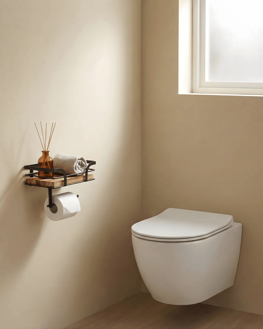 Toiletrolhouder met reserverolhouder – wandmontage