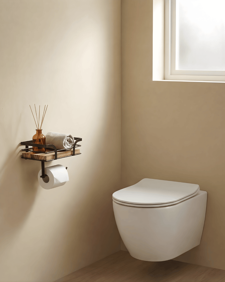 Toiletrolhouder met reserverolhouder – wandmontage