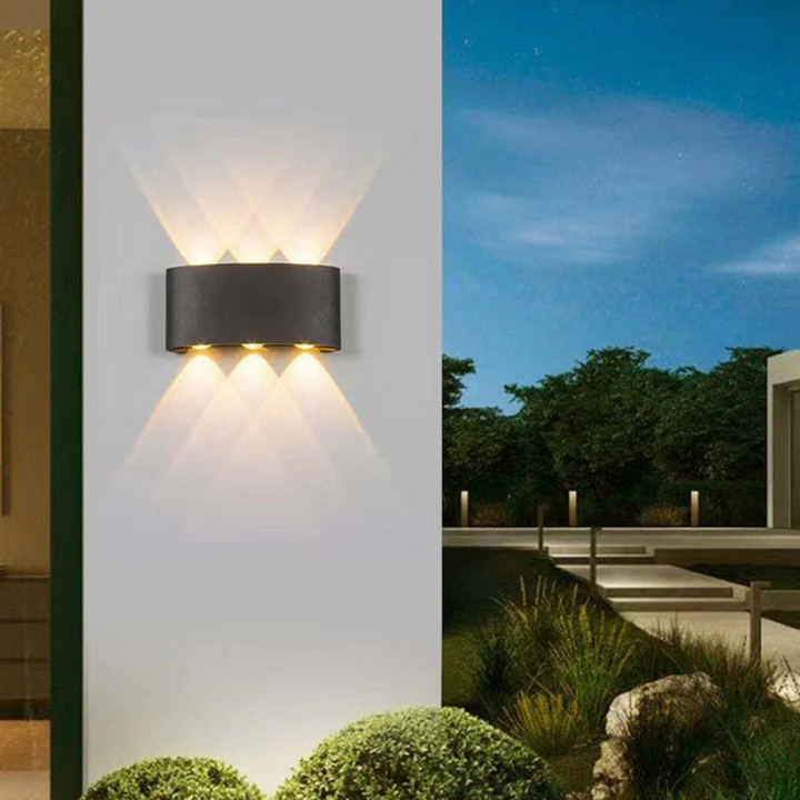 Wandlamp IP54 binnen en buiten – aluminium, warm wit