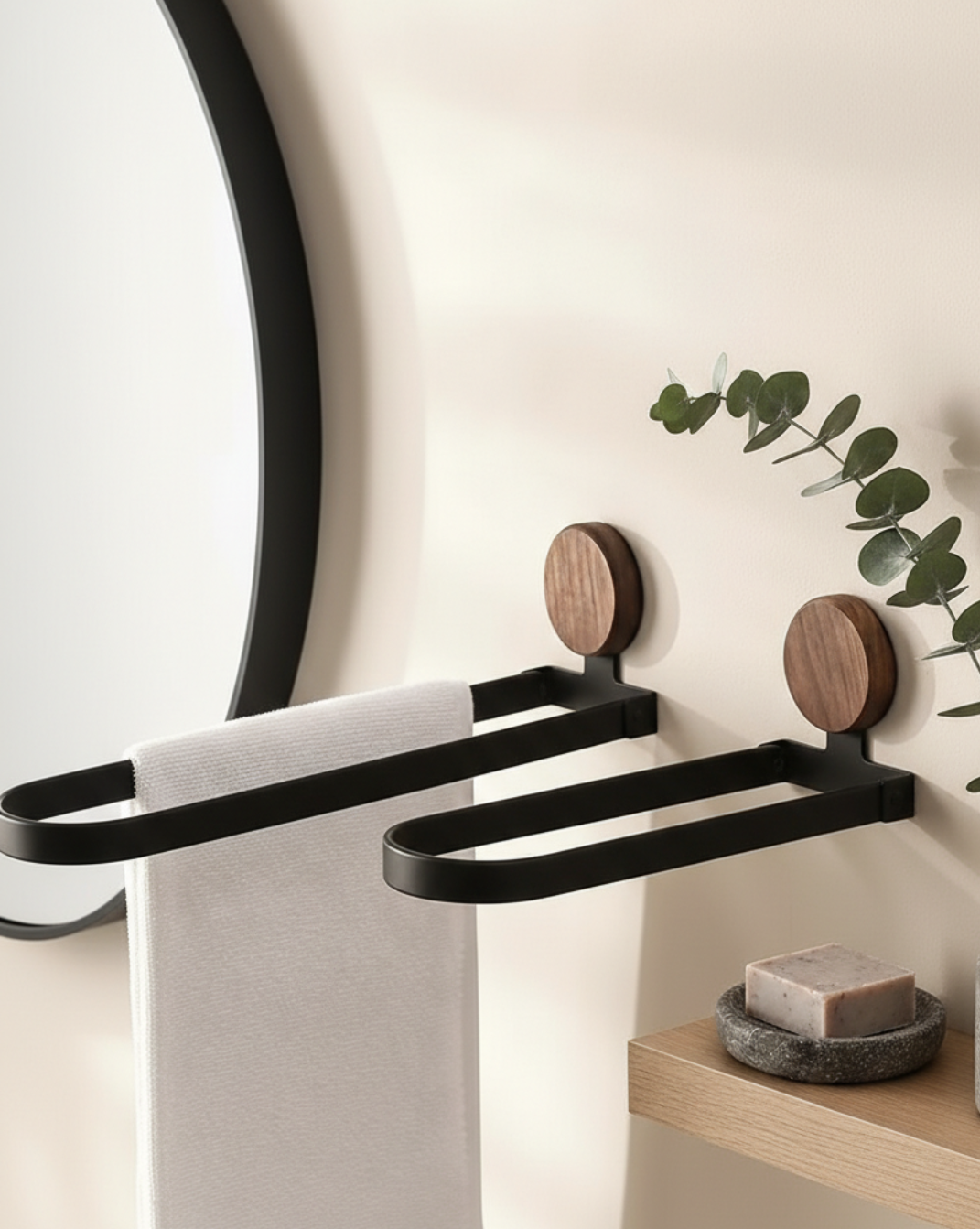 Opvouwbaar handdoekrek – zonder boren, 24 of 32 cm