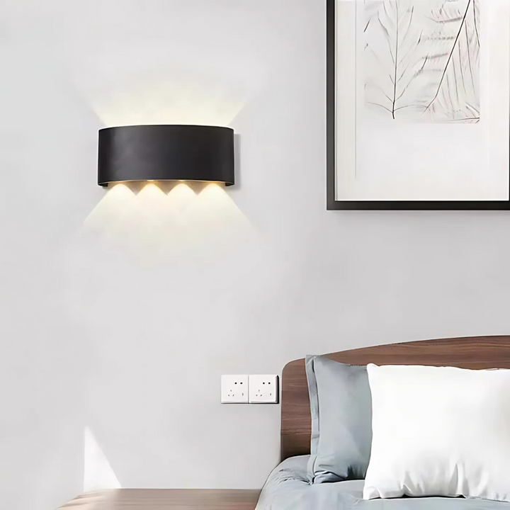 Wandlamp IP54 binnen en buiten – aluminium, warm wit
