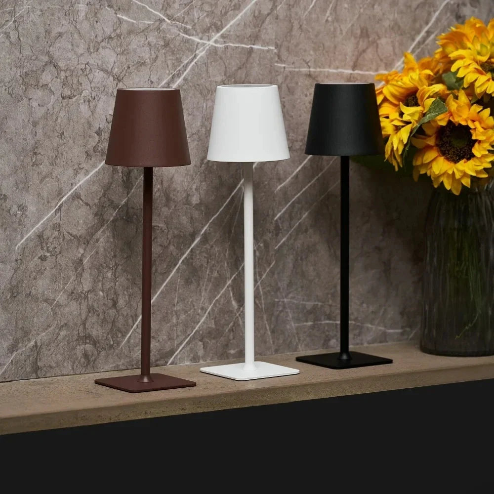 Oplaadbare buitentafellamp IP54 – ijzer, 38 cm
