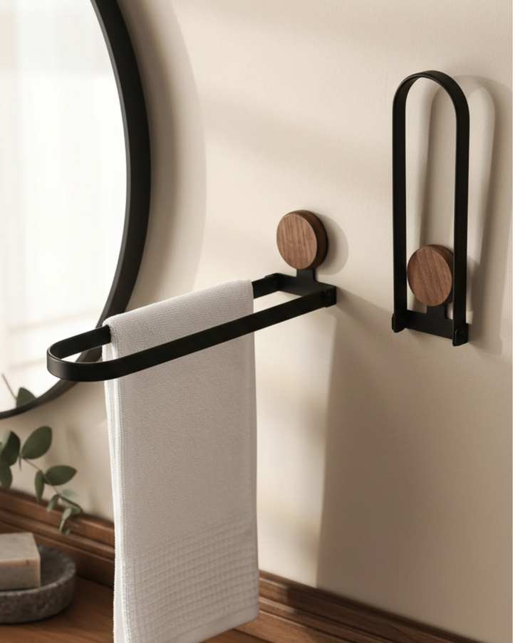 Opvouwbaar handdoekrek – zonder boren, 24 of 32 cm