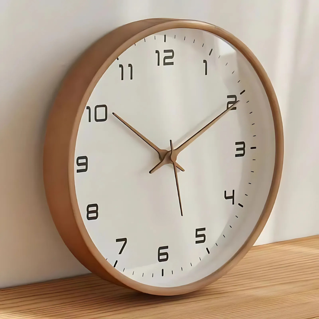 Houten wandklok stil uurwerk – 25 of 30 cm