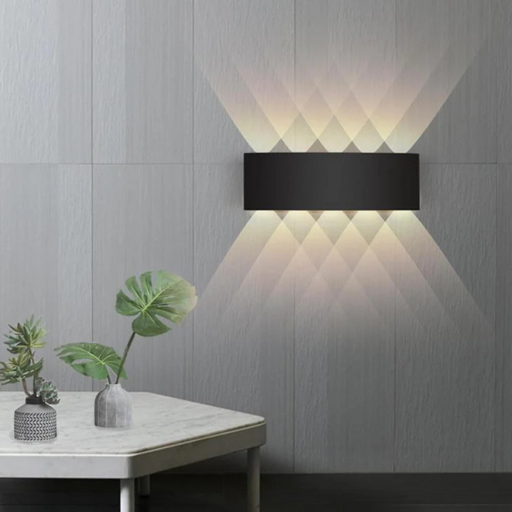 Wandlamp IP54 binnen en buiten – aluminium, warm wit