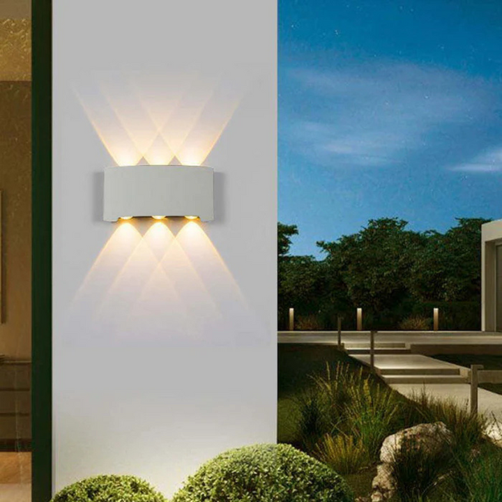 Wandlamp IP54 binnen en buiten – aluminium, warm wit