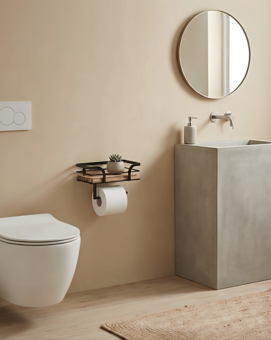 Toiletrolhouder met reserverolhouder – wandmontage