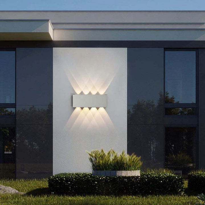 Wandlamp IP54 binnen en buiten – aluminium, warm wit