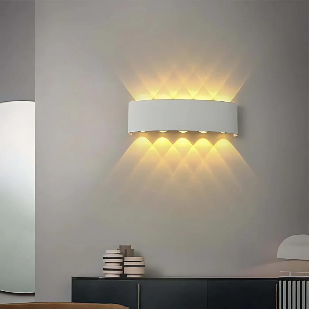 Wandlamp IP54 binnen en buiten – aluminium, warm wit