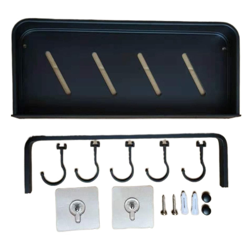 Badkamerplank zelfklevend – aluminium, 30 tot 50 cm