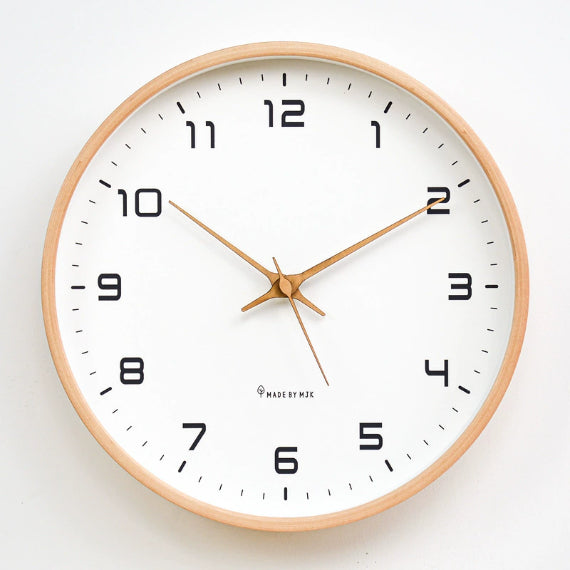 Houten wandklok stil uurwerk – 25 of 30 cm