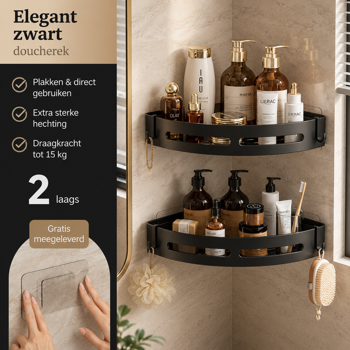 Douche-opbergrek – kunststof, 1 tot 3 laags