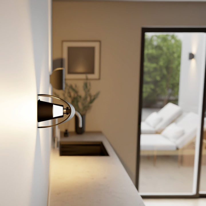 Draaibare wandlamp IP65 – aluminium, 20 cm