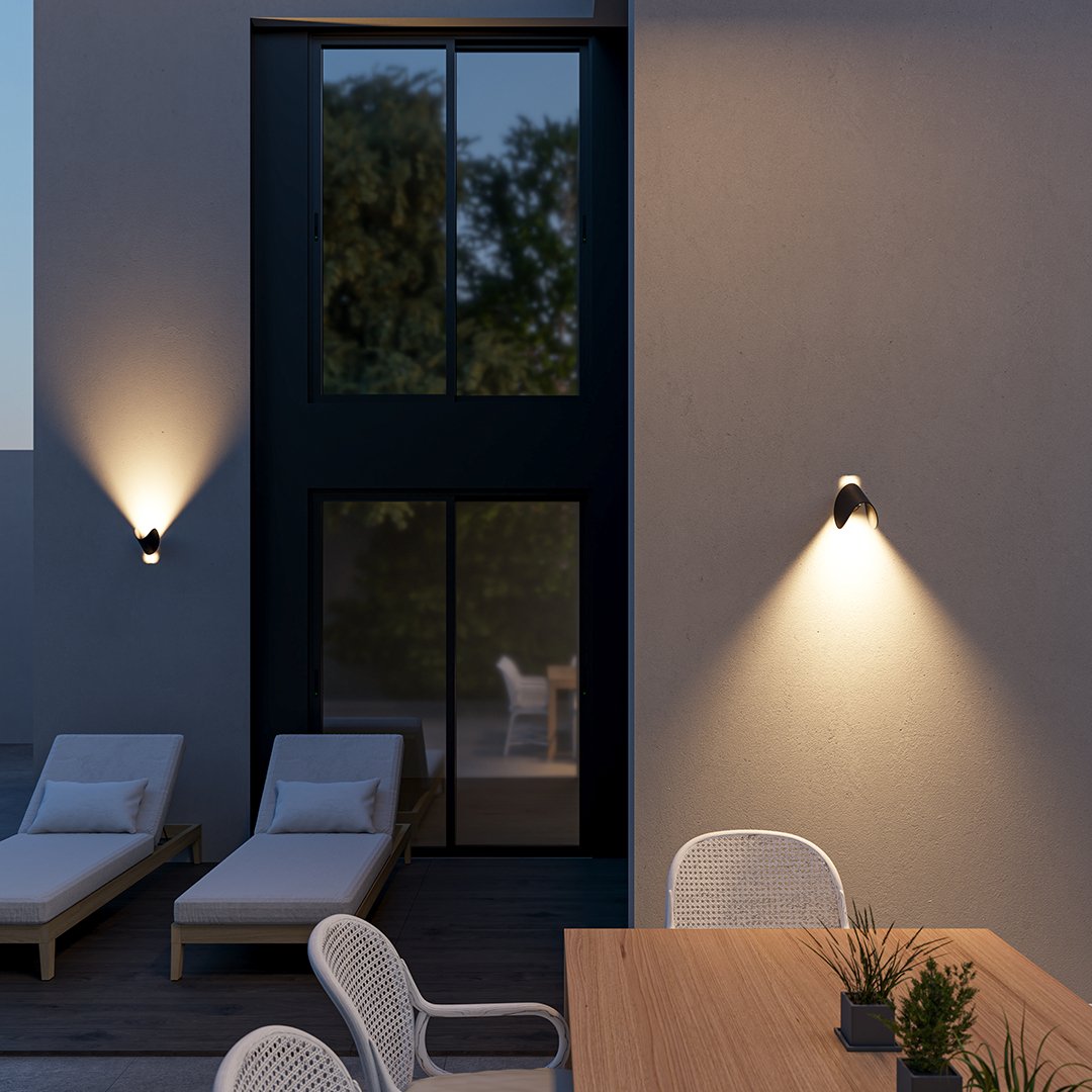 Draaibare wandlamp IP65 – aluminium, 20 cm