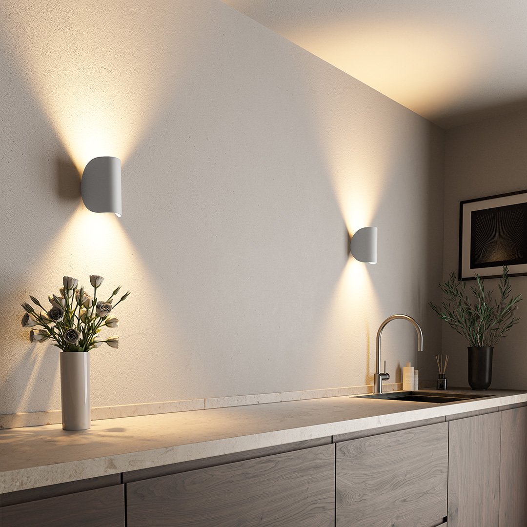 Draaibare wandlamp IP65 – aluminium, 20 cm
