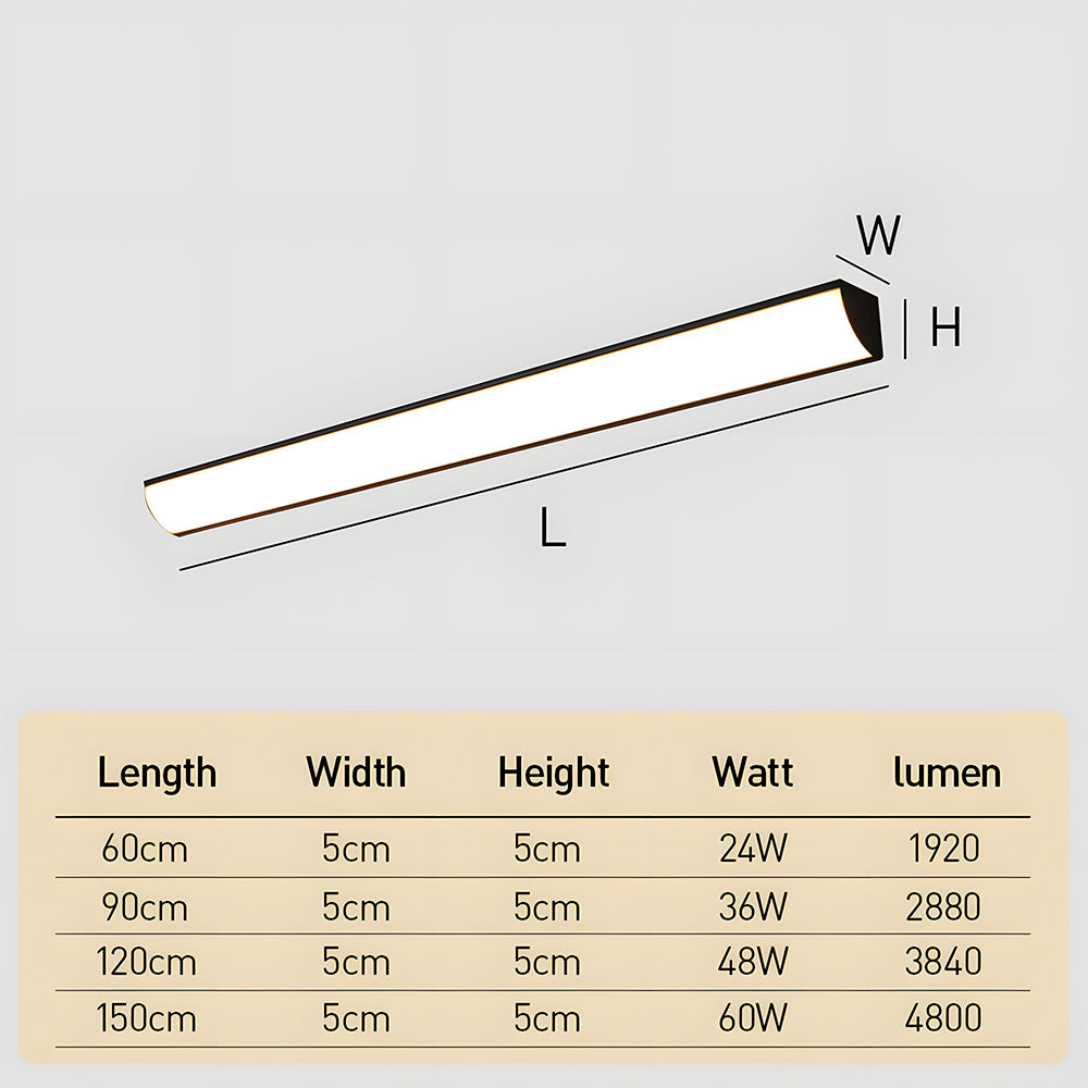 Buitenwandlamp IP65 slank – aluminium, 30 of 40 cm