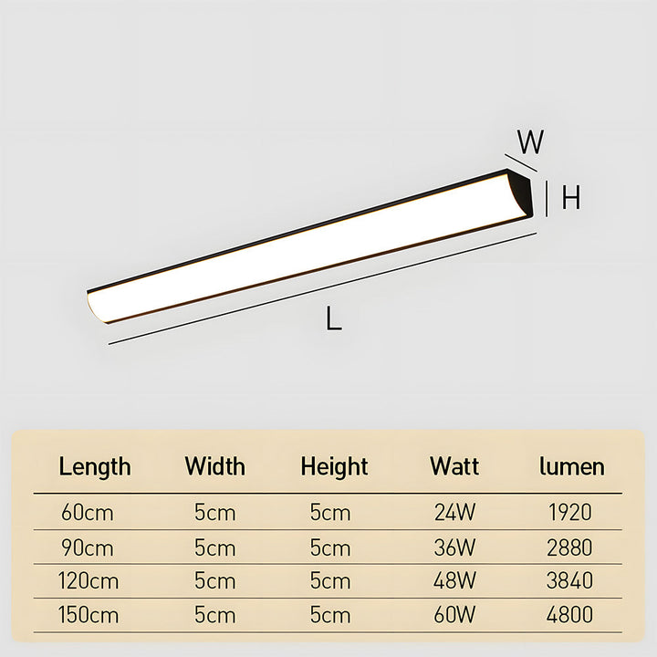 Buitenwandlamp IP65 slank – aluminium, 30 of 40 cm