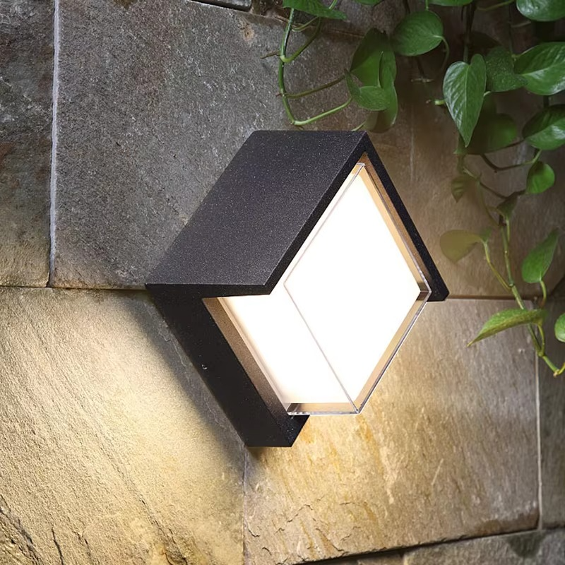 Buitenwandlamp bewegingssensor – rond of vierkant, 17 cm
