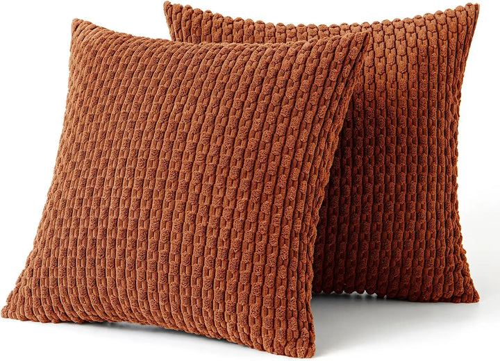 Ribfluwelen kussenhoes – 40 x 40 tot 50 x 50 cm