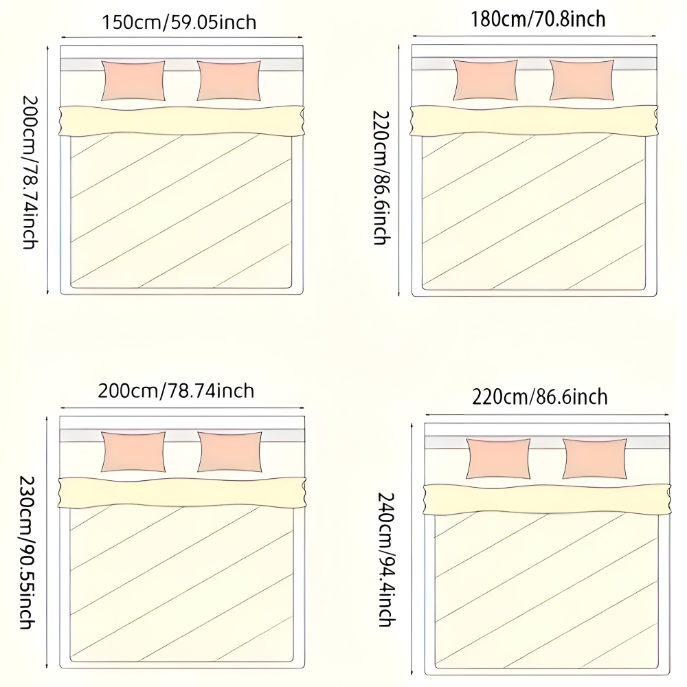 Doorgestikte deken – 150 x 200 tot 200 x 230 cm