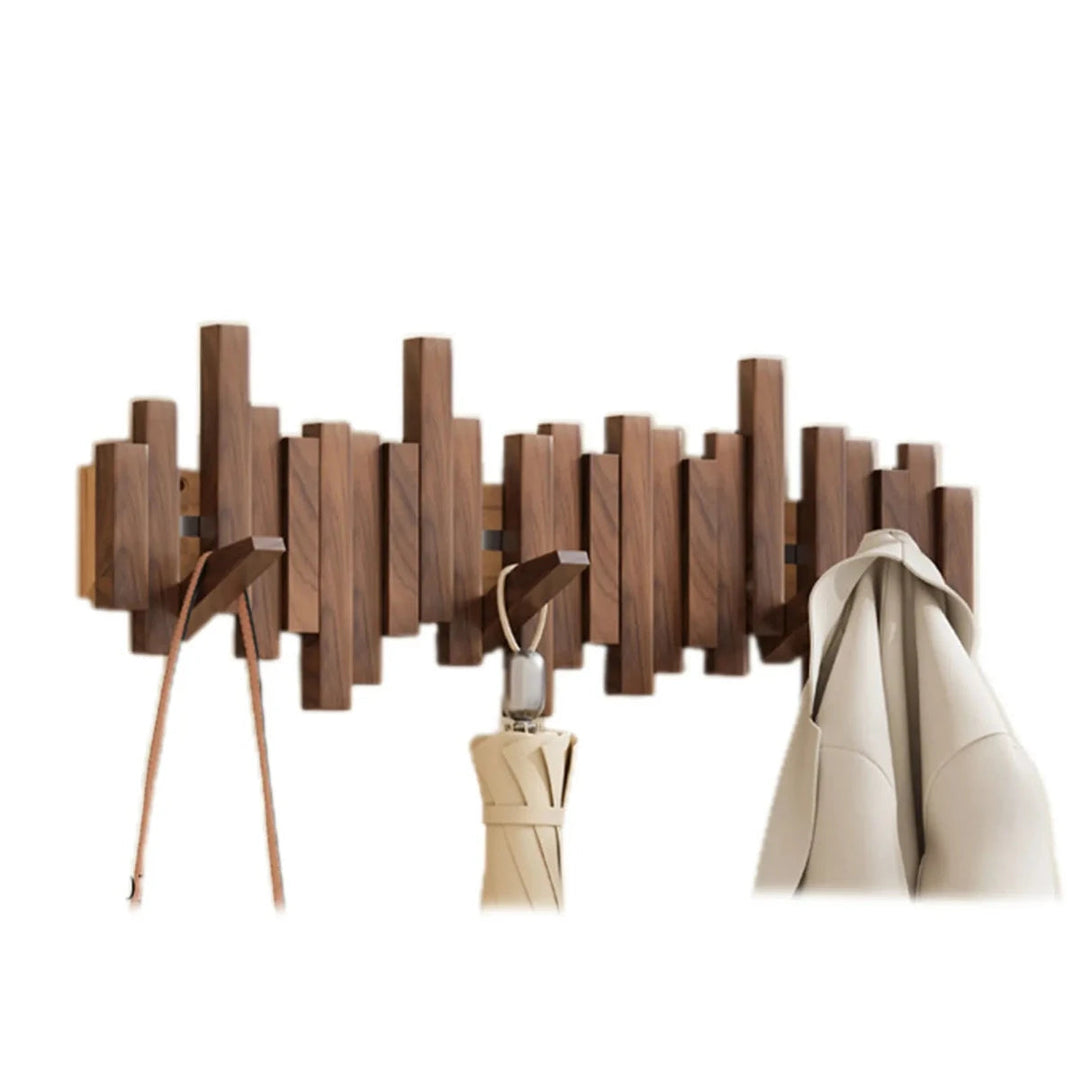 Wandkapstok pianotoetsen – massief hout, 3 tot 8 haken