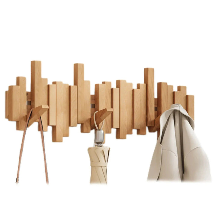 Wandkapstok pianotoetsen – massief hout, 3 tot 8 haken