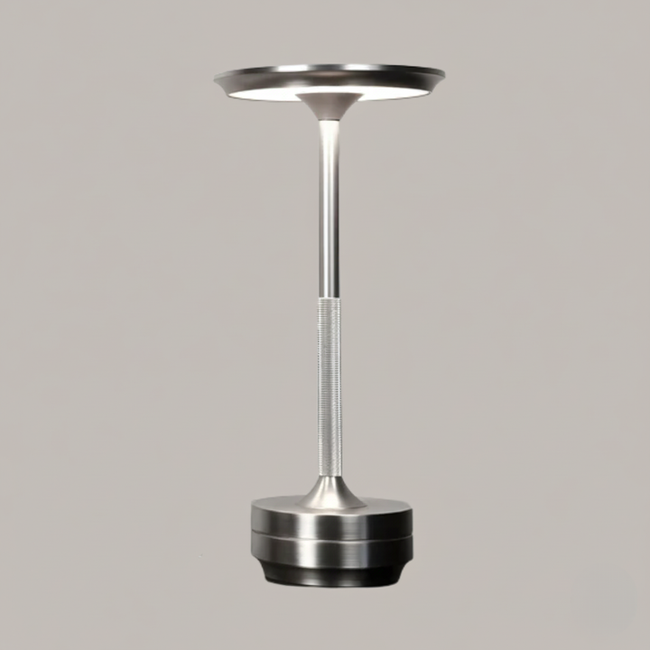 Oplaadbare tafellamp 48 uur brandduur – aluminium, 27,5 cm