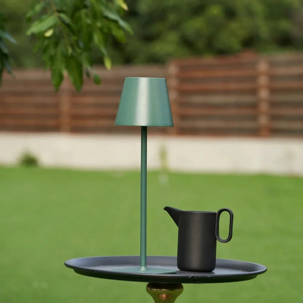 Oplaadbare buitentafellamp IP54 – ijzer, 38 cm
