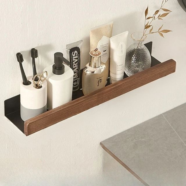 Wandplank zelfklevend – massief hout, 20 tot 40 cm