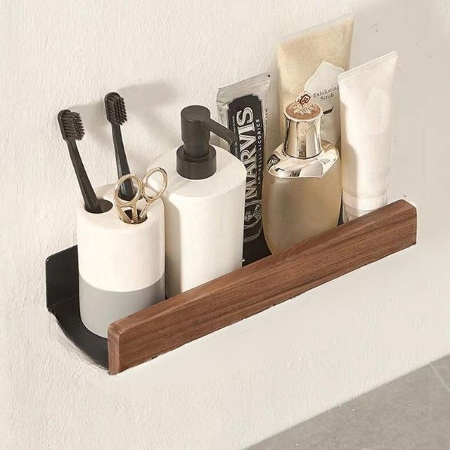 Wandplank zelfklevend – massief hout, 20 tot 40 cm
