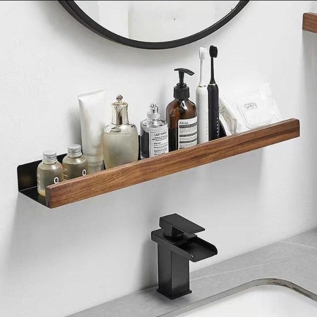 Wandplank zelfklevend – massief hout, 20 tot 40 cm